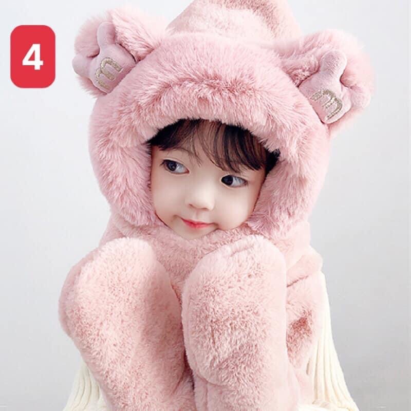 Sét 3 trong 1 mũ - găng tay - khăn