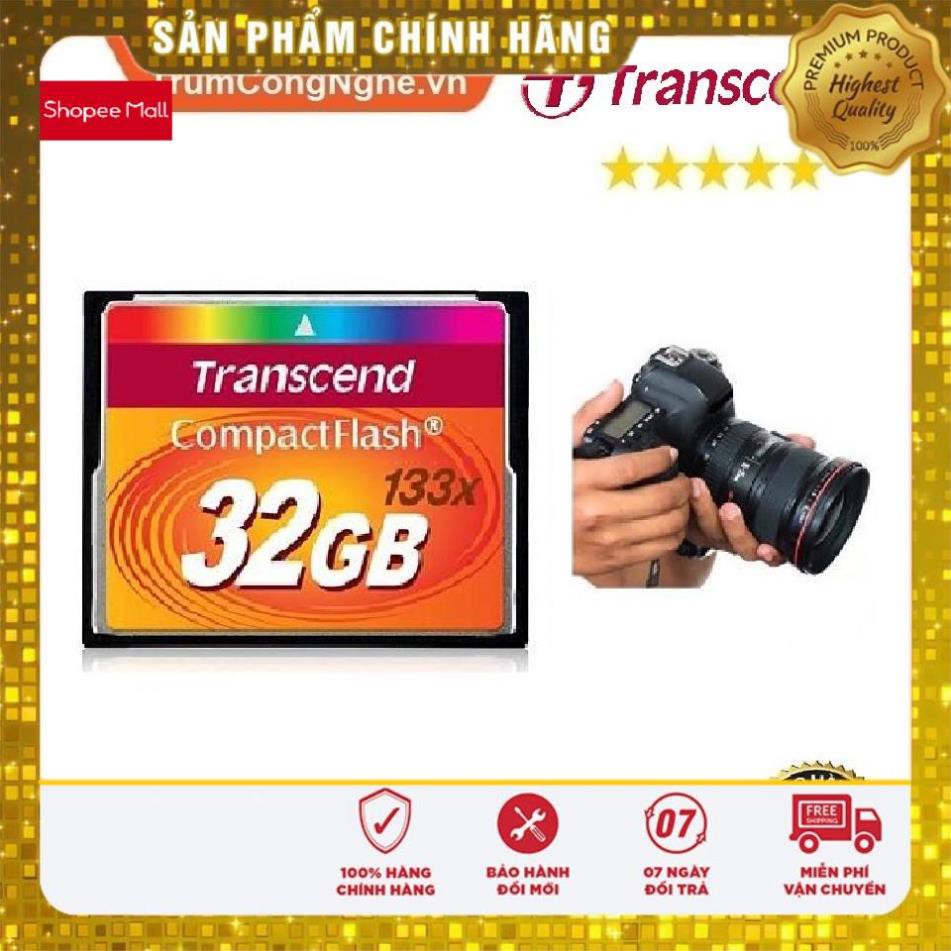 (giá khai trương) Thẻ nhớ CF Transcend CompactFlash 32GB 133x Speed dùng cho máy ảnh , máy CNC