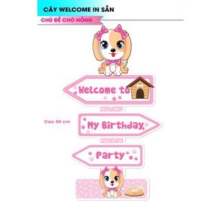 WELCOME TRANH TRÍ SINH NHẬT BÉ GÁI