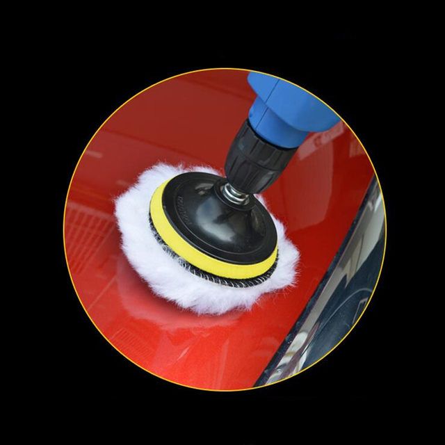 Bộ phớt lông cừu đánh bóng xe 125/180mm dụng cụ đánh bóng inox nhựa giúp làm đẹp xe máy ô tô