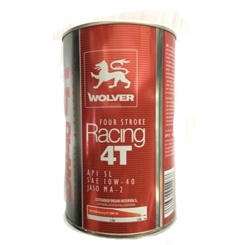 Nhớt wolver racing 10W40 lon 800ml/1L, nhớt xe số wolver racing 10W40 và súc động cơ thunder làm sạch khoang máy.