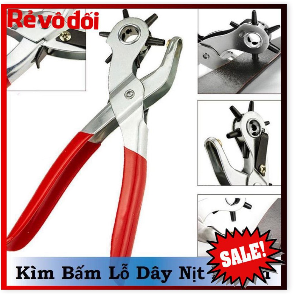 [HC MART SG] Kìm Bấm Lỗ Dây Nịt Punch, Kích thước lỗ bấm: 2.5mm; 2.9mm; 3.3mm; 3.7mm; 4.1mm; 4.5mm