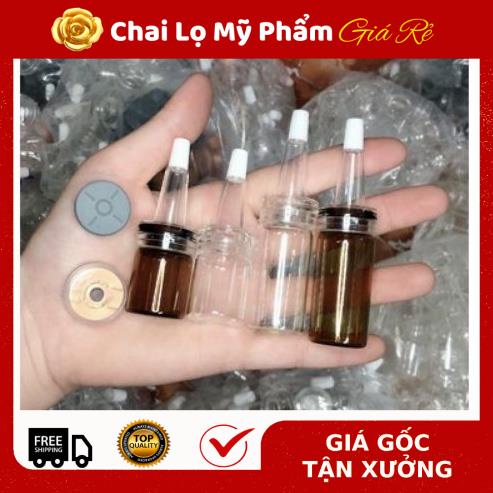 Lọ Chiết Serum ❤ RẺ VÔ ĐỊCH ❤ Lọ Chiết Tế Bào Gốc, Tinh Chất, Serum, Tinh Dầu 5ml,10ml Bộ 3 Nút, phụ kiện du lịch