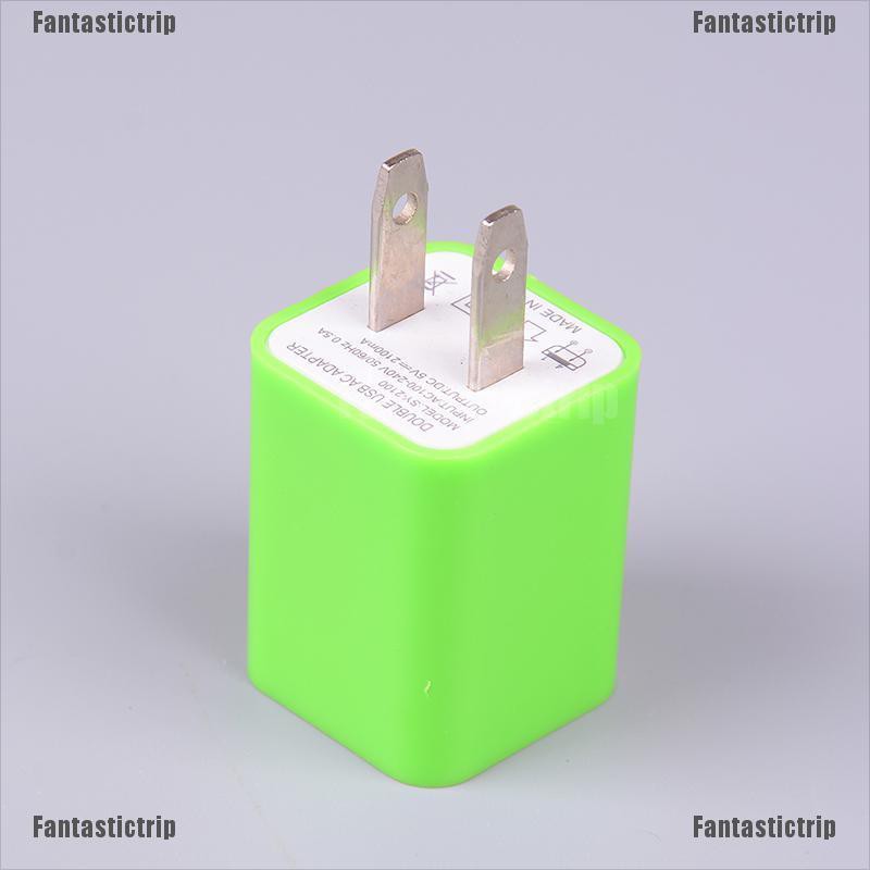 Fantastictrip US plug USB charging 2 port wall home travel AC charger adapter for smart phone