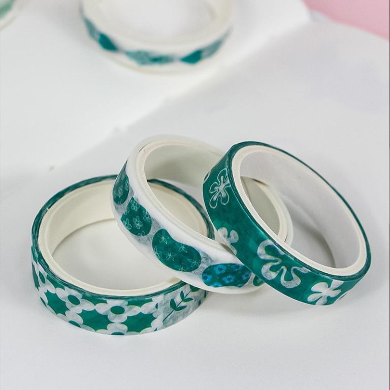 12 Băng dính washi tape 1cm x 3m nhiều mẫu cute