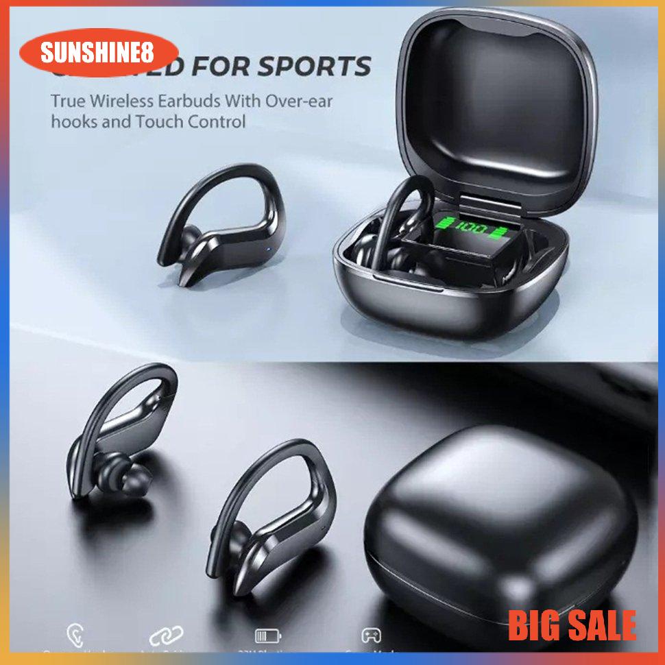 【SUN】Wireless Headset MD03 Ear Hook Digital Display Waterproof Sports Headset