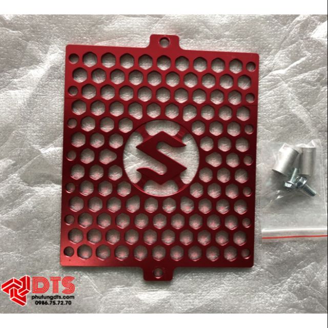 Miếng che bảo vệ két nước cho Raider Fi - Satria Fi - Gsx - Mẫu S không lưới màu đỏ