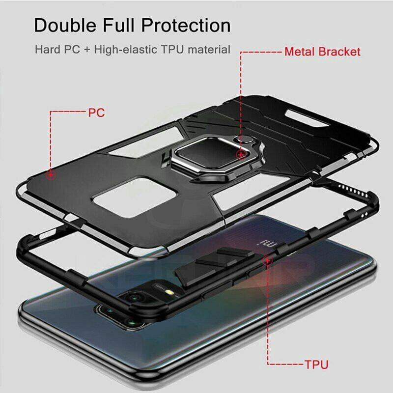 Xiaomi Poco M2 Pro Case Magnetic Holder Global Version Heavy Duty Bumper Cover Case