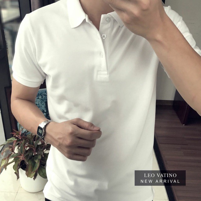 Áo POLO nam ba màu trơn basic vải Cotton cá sấu cao cấp xuất xịn dệt bo dày dặn chuẩn form áo thun nam cổ bẻ tay ngắn