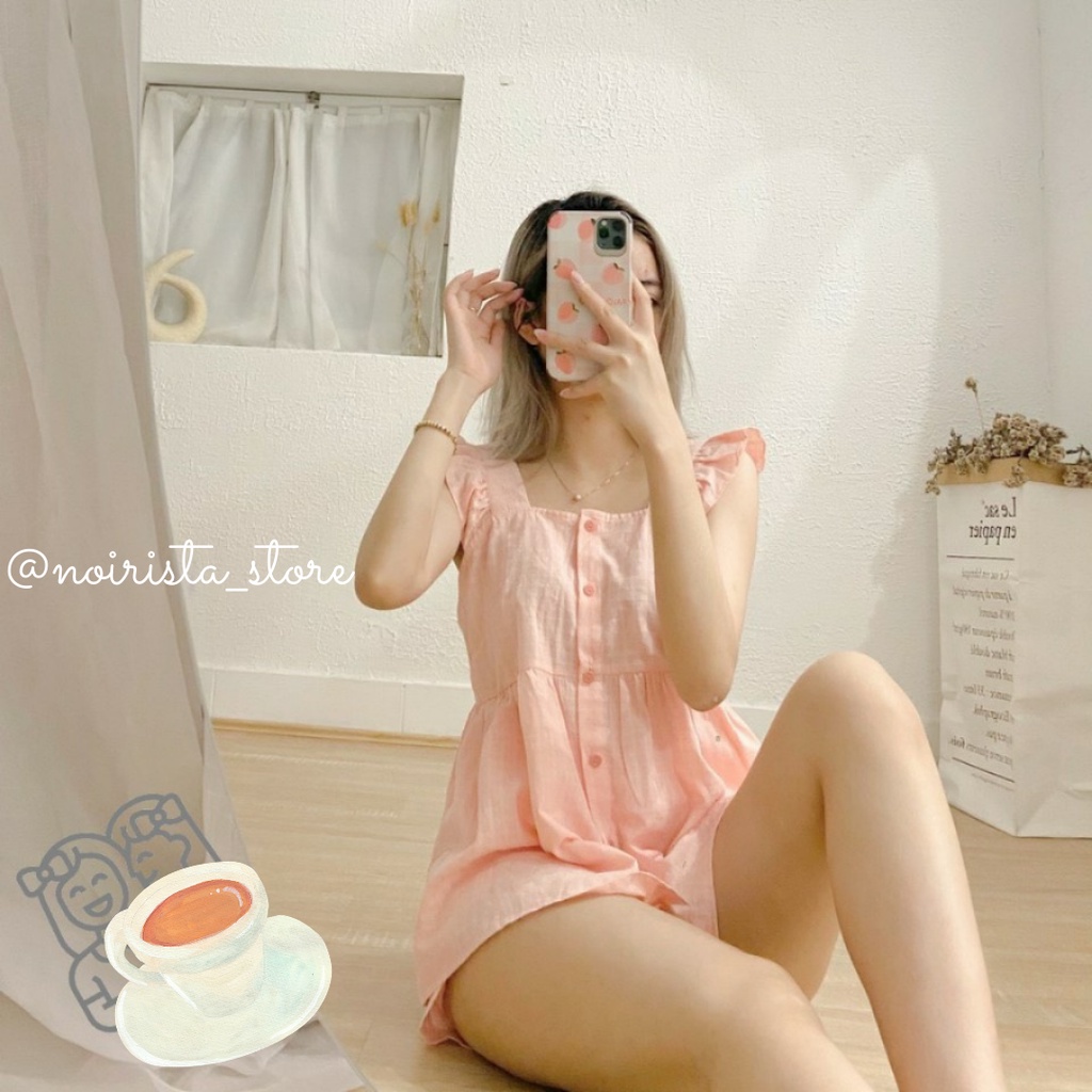 Bộ mặc nhà nữ áo cánh tiên chất đũi cực mát_BN07 | BigBuy360 - bigbuy360.vn