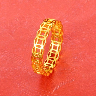 Nhẫn Kim Tiền Titan Mạ Vàng 24k Cao Cấp (Có Hộp Nhựa) - Trang Sức Hava Hong Kong - HVN49