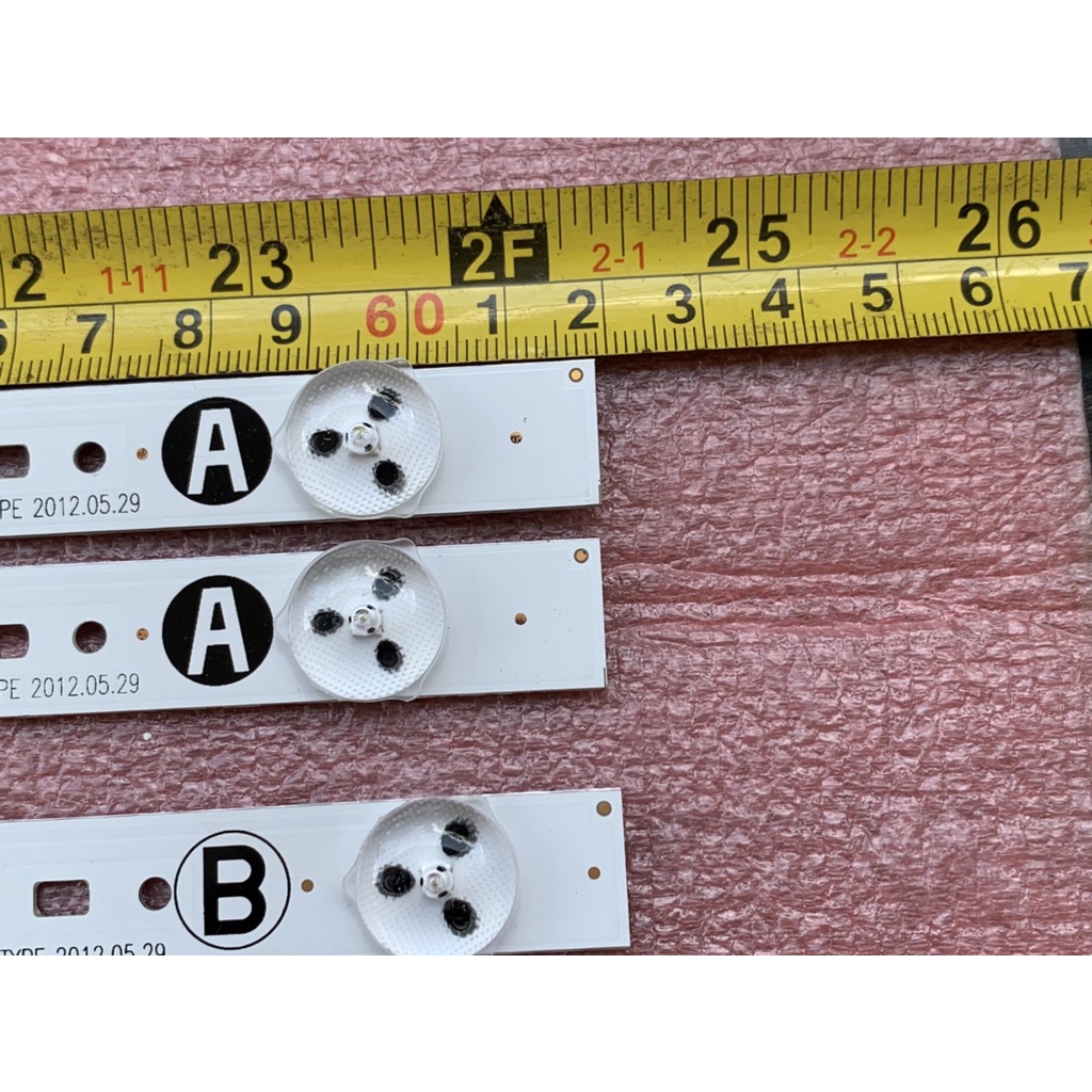 THANH LED TIVI SONY 32EX330 MỚI 100% BỘ 4 THANH 2A+2B MỖI THANH 8 BÓNG 3V DÀI 61,9cm 32"NDS REV 0.4 A B TYPE 2012.05.29