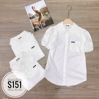 Bigsize Set áo cổ ren S151