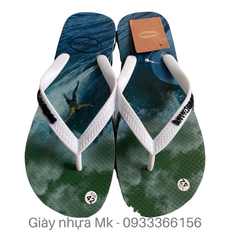 Dép Kẹp Xỏ Ngón Nam Havaianas hoạ tiết lướt sóng siêu êm siêu bền chống trơn - DL124