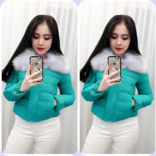 Áo khoác phao cổ lông nữ sành điệu cá tính cho mùa đông lạnh. Giá sỉ rẻ nhất