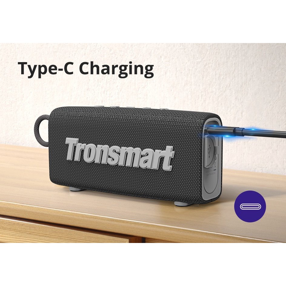 Loa di động Tronsmart Trip, Công suất 10W Loa Bluetooth 5.3 chống nước IPX7, Nghe nhạc lên tới 20H - Chính Hãng