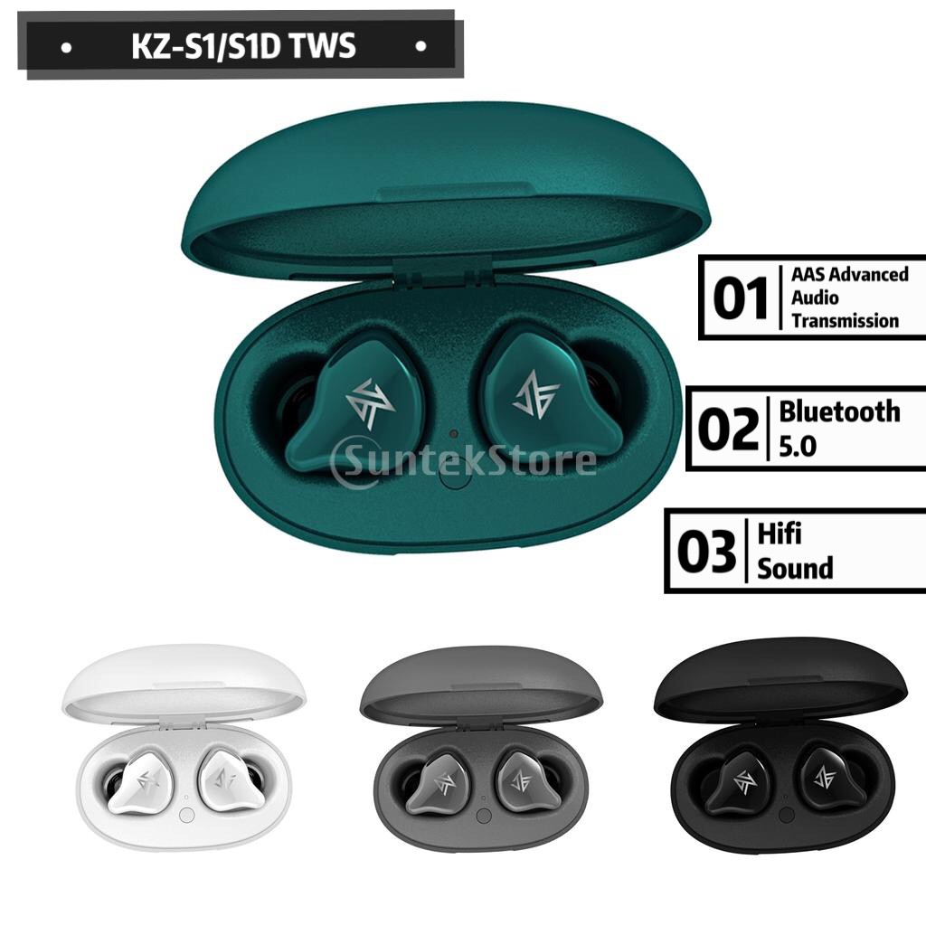 NEW KZ S1 S1D TWS Tai nghe bluetooth không dây Wireless Bluetooth 5.0 Earphones Touch Control Earbuds Dynamic Hybrid Driver Unit Headset AS10 ZS10 ZSX