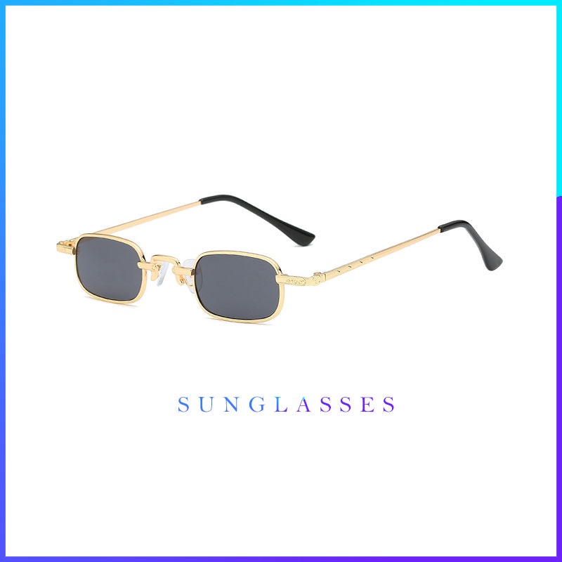 Kính Mát Hip Hop Gọng Kim Loại Chống Tia Uv400 Cho Nam Và Nữ