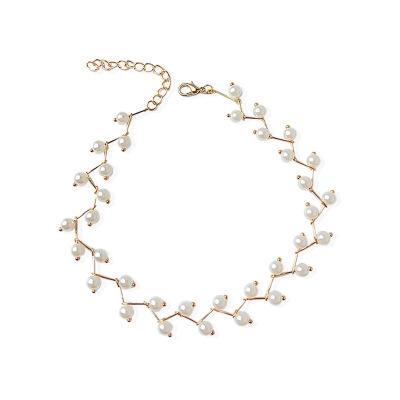 Vòng cổ choker phối hạt đen thiết kế thanh lịch cho nữ