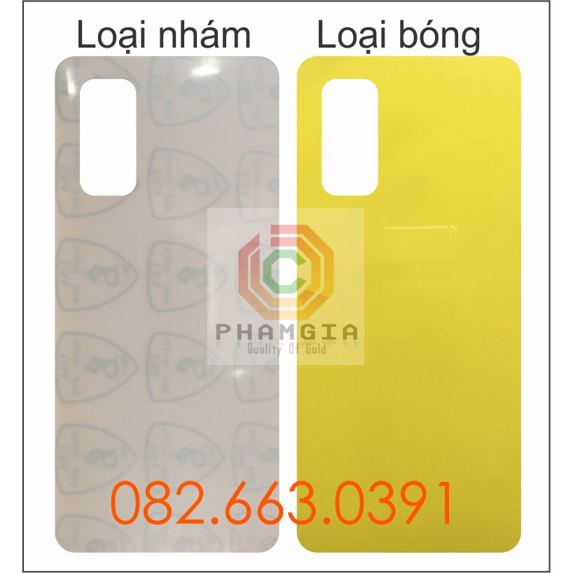 Dán PPF Oppo Reno 5 4G / 5G loại nhám, bóng dành cho màn hình, mặt lưng, mặt lưng full viền