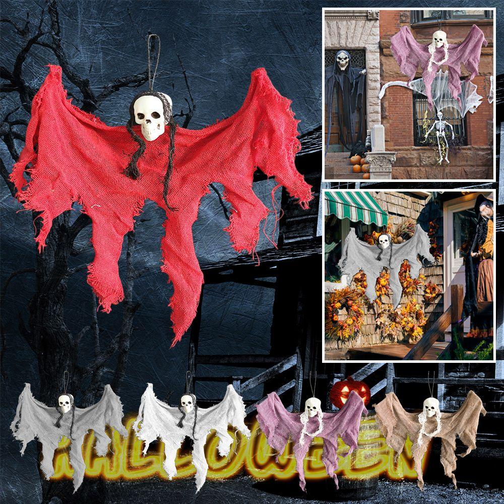 Bộ Rèm Cửa Hình Nhà Búp Bê Ma Trang Trí Halloween