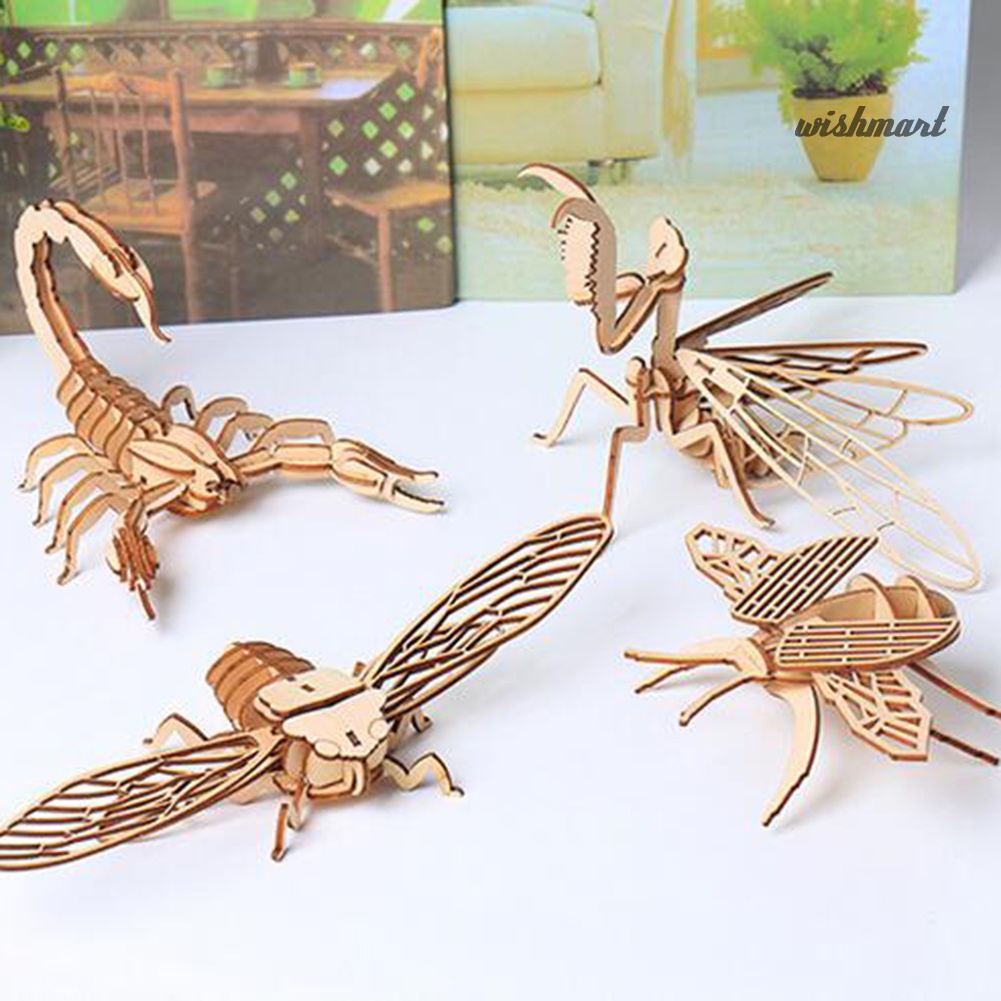 Đồ chơi lắp ráp mô hình côn trùng 3D bằng gỗ DIY độc đáo cho trẻ em