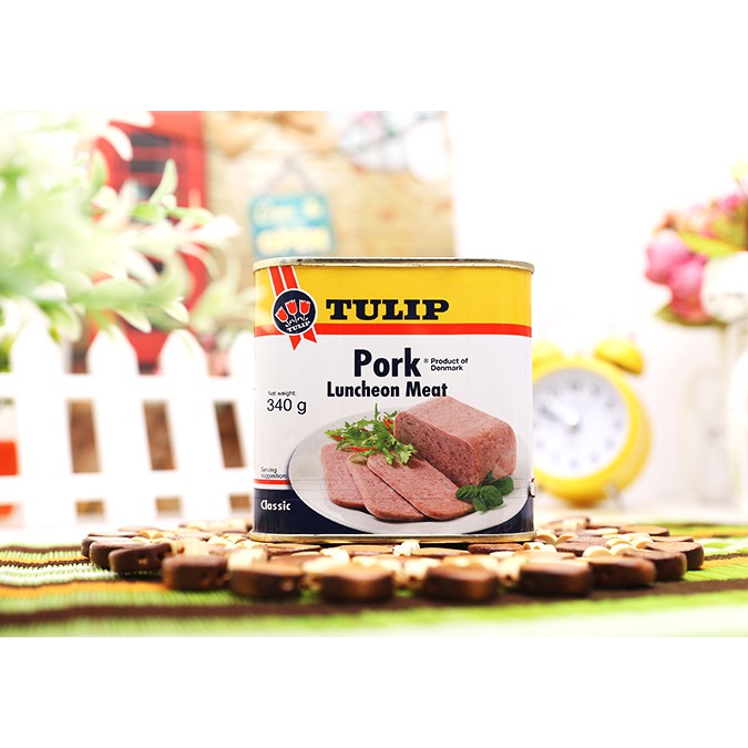 Thịt Heo Hộp Tulip Pork Luncheon Meat Đan Mạch 340g