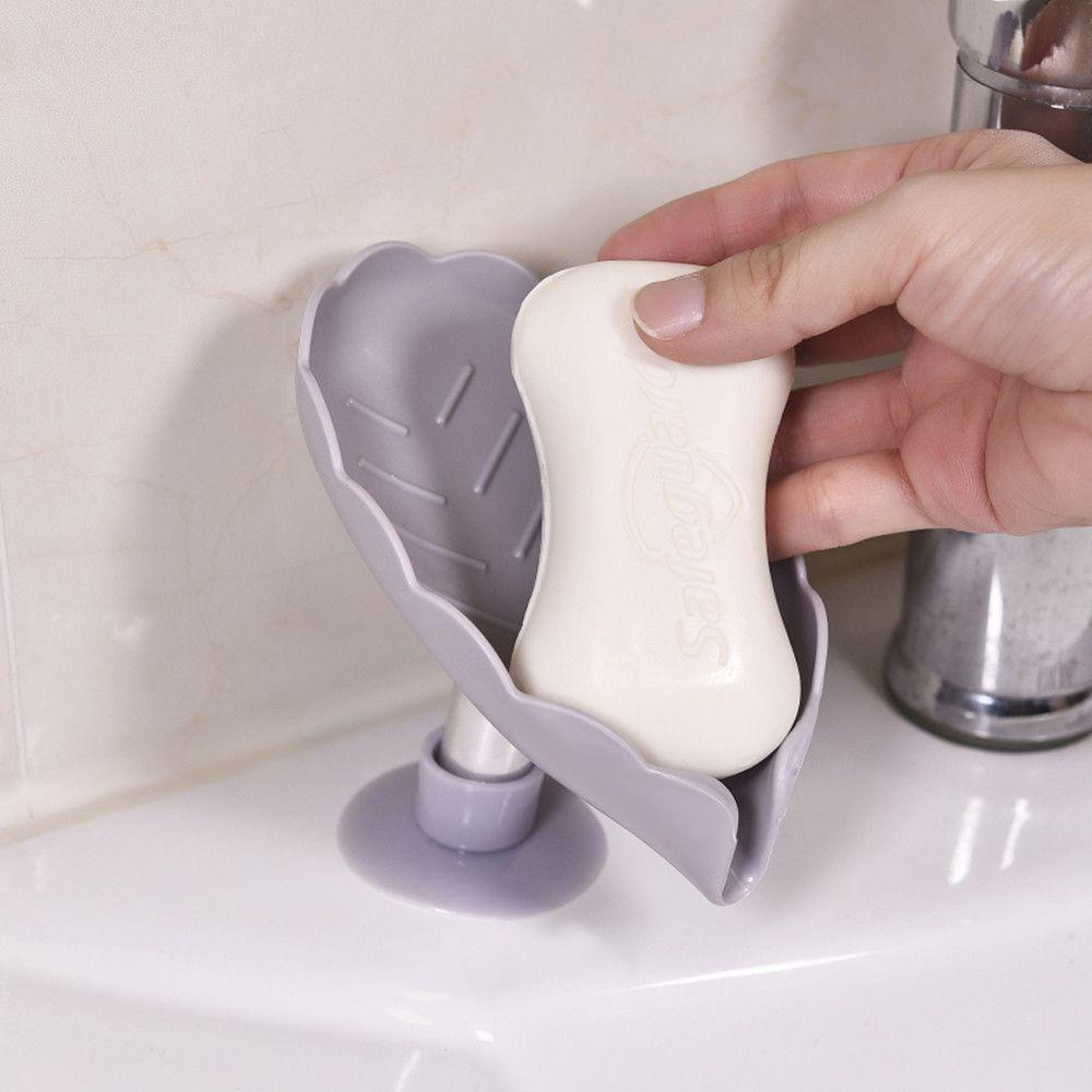 Giá Đỡ Xà Phòng Hình Lá Sen Có Giác Hút Xoay Được