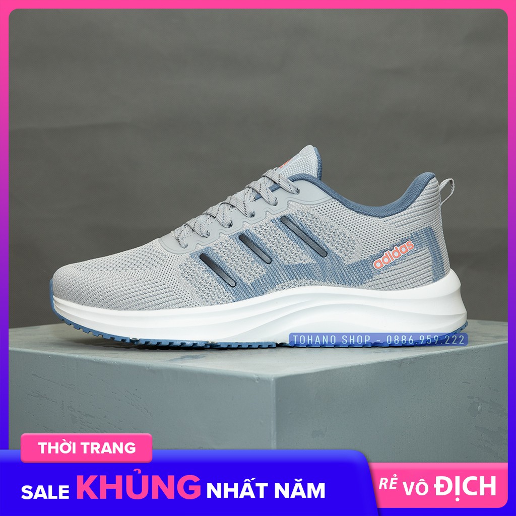 Giày Sneaker Nam Giày Thể Thao Nam A529 Màu Ghi Sáng