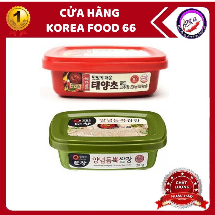 Combo Tương Ớt Hàn Quốc 200G và Tương Chấm Thịt Nướng Ssamjang 200g