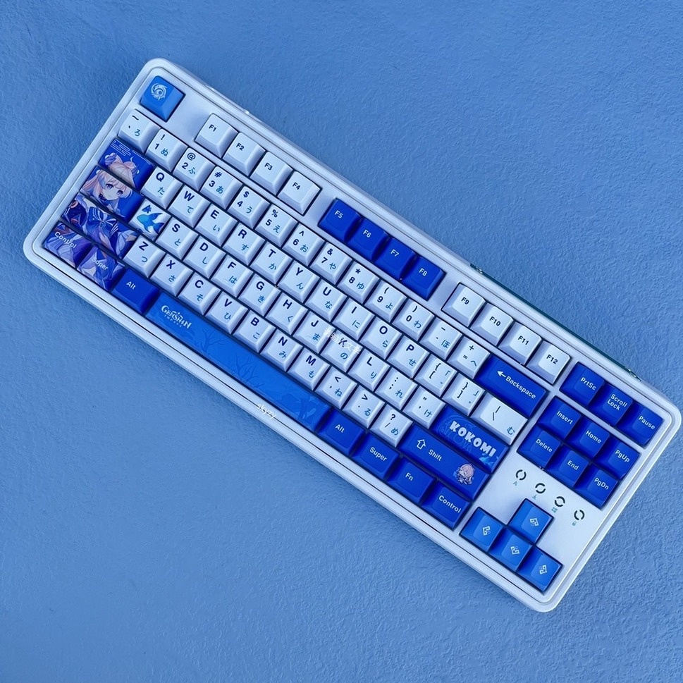 Genshin Impact Sangonomiya Kokomi Keycaps Cherry Profile Anime PBT DYE SUB Bàn phím cơ học Keycap