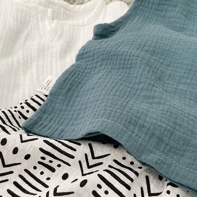 Bộ Quần Áo Vải Cotton Phối Lưới Dáng Rộng Thời Trang Cho Bé Trai