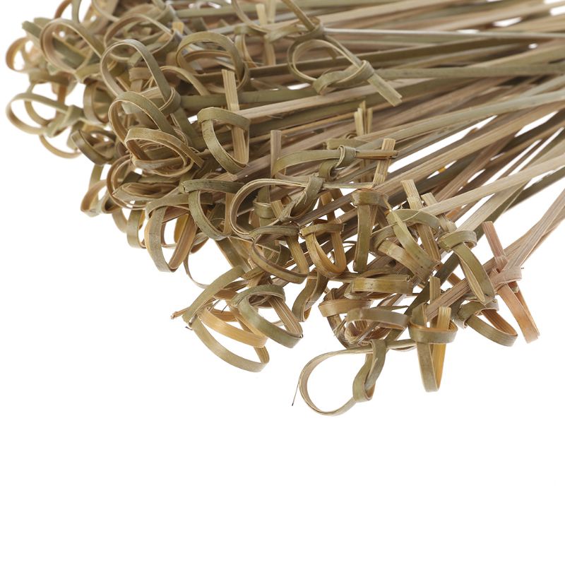 Set 100 Xiên Tre Thắt Nút Dùng Một Lần Trang Trí Đa Ứng Dụng