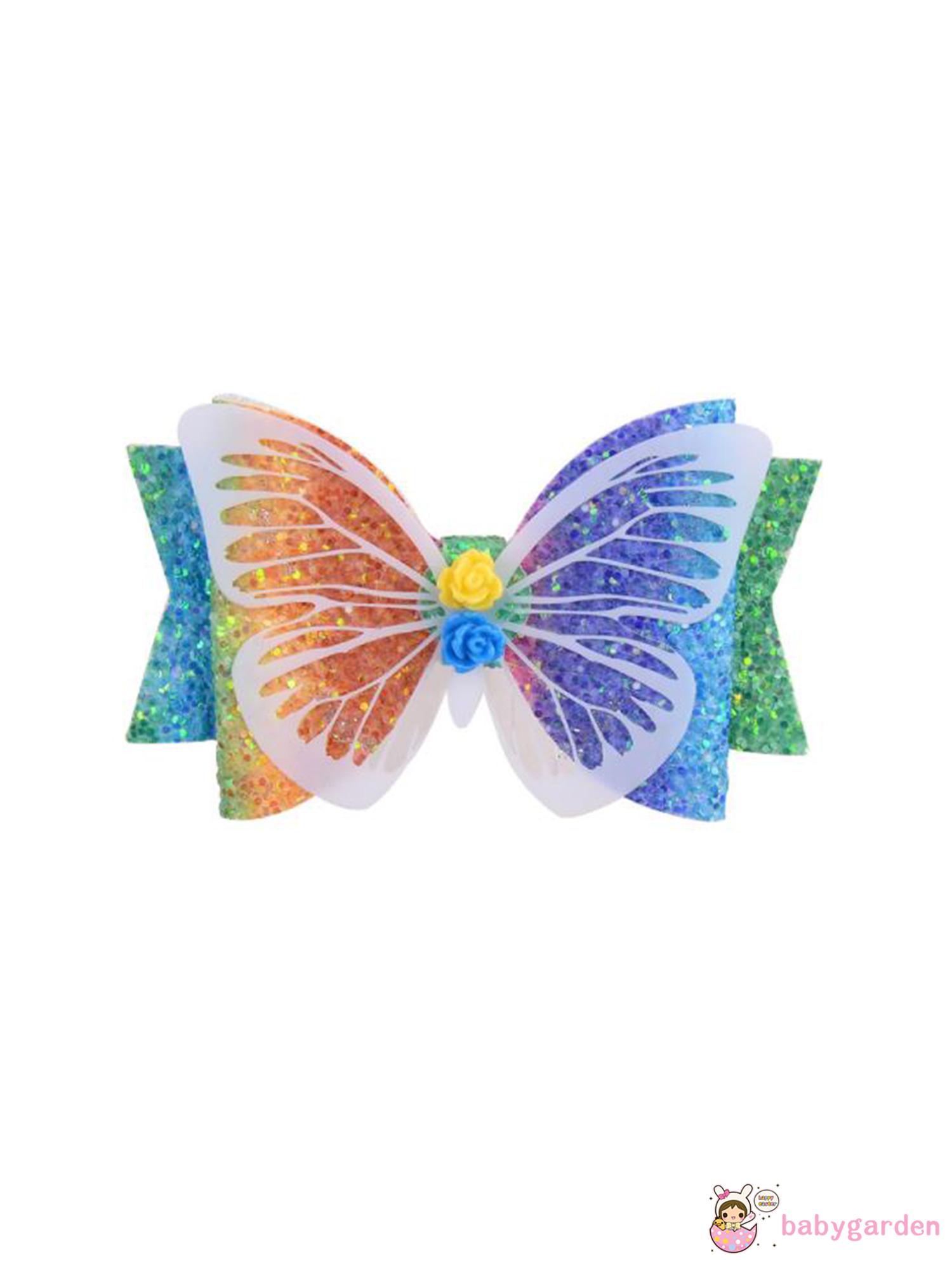 BUTTERFLY Kẹp Tóc Hình Bướm Lấp Lánh Cho Bé Gái