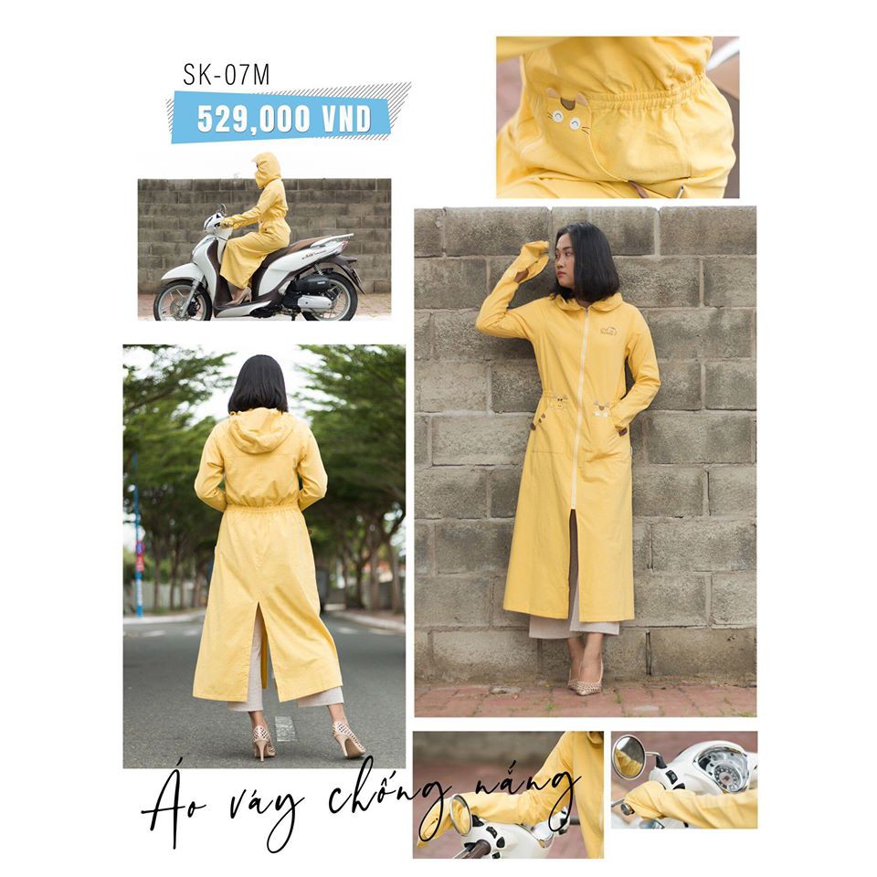 Áo choàng dài chống nắng 1 lớp Pet Shop SK-007