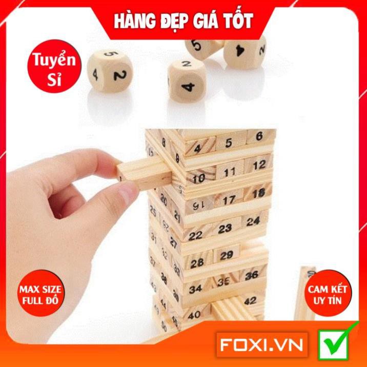 Đồ chơi Rút Gỗ Foxi-Đồ chơi giáo dục-trò chơi tương tác cực mạnh-giải trí và xả xì tress