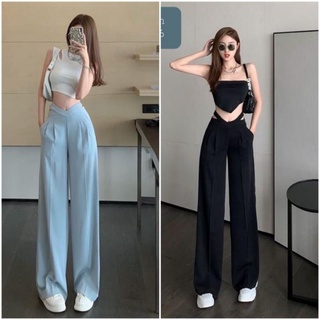 Sỉ-Lẻ Quần suông khoét eo siêu tôn dáng mẫu mới hot trend - M55