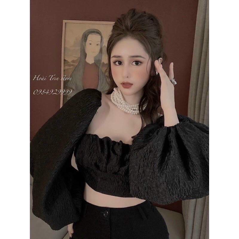 Áo Tiểu Thư Tay Phồng Có mod ngực M5