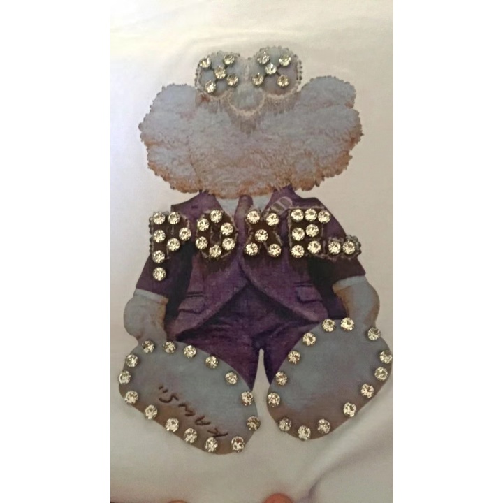 Cotton short-sleeved t-shirt women's foreign style 2022 summer new Korean version loose beaded diamond fashion top trendy ins