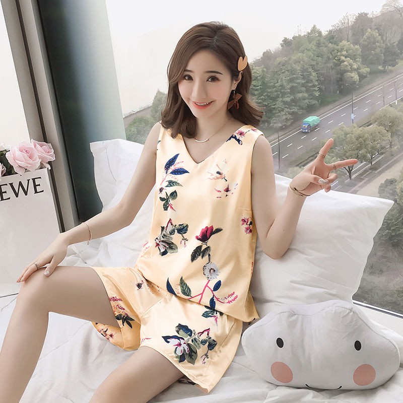 Bộ Đồ Ngủ Sát Nách Họa Tiết Đáng Yêu Cho Nữ | BigBuy360 - bigbuy360.vn