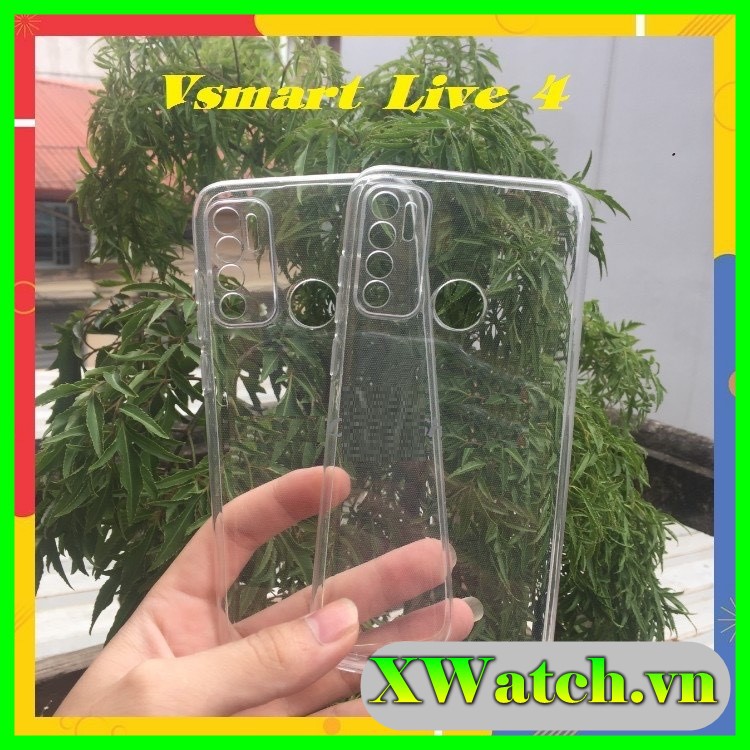 Ốp dẻo silicon Vsmart Live 4 / Joy 4 Joy 3 Joy 2 Star Star 3 Aris trong suốt có gờ bảo vệ camera