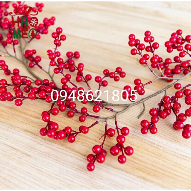 Dây cherry mềm trang trí noel, giáng sinh