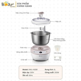 [Hàng có sẵn] Máy Nhào Bột, Máy Trộn Bột 5L Chính Hãng Bear