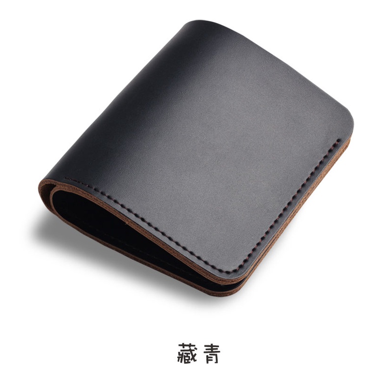 Ví da bò hai lớp dáng ngắn làm thủ công thời trang cao cấp cho nam