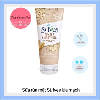 Sữa rửa mặt tẩy tế bào chết yến mạch st.ives nourished & smooth oatmeal scrub & mask