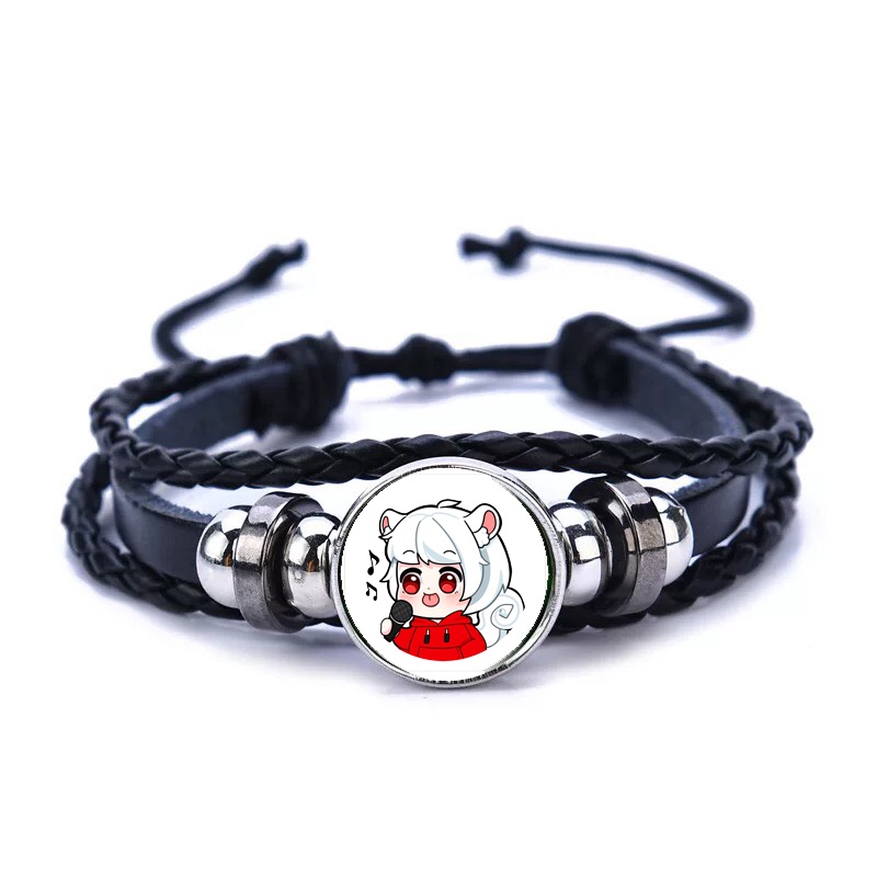 Vòng tay da lộn IN HÌNH HERO TEAM Ver Mắt Tròn Xoe chibi anime