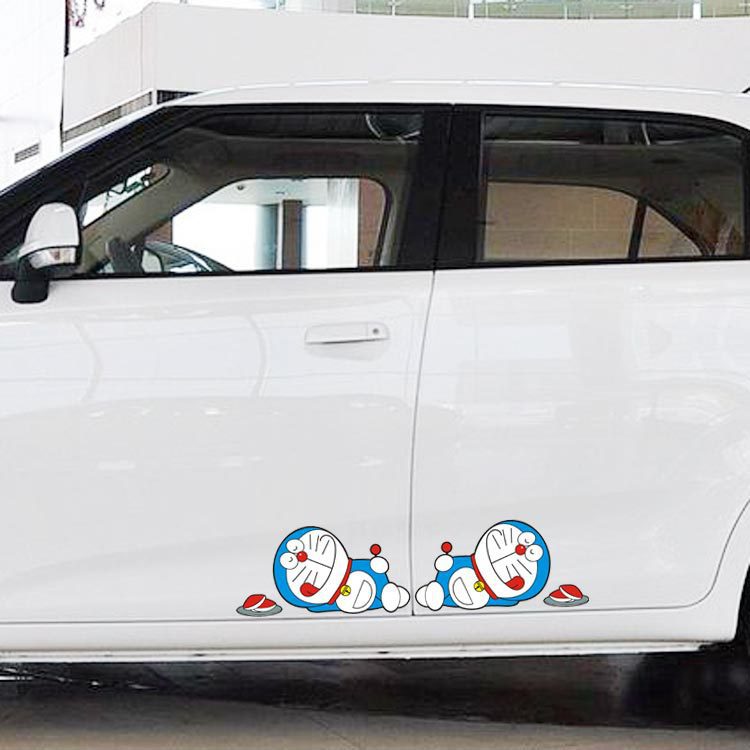 Miếng dán xe/ chiếu hậu/ bình xăng họa tiết hoạt hình Doraemon chống thấm nước 2020 cho Honda Toyota