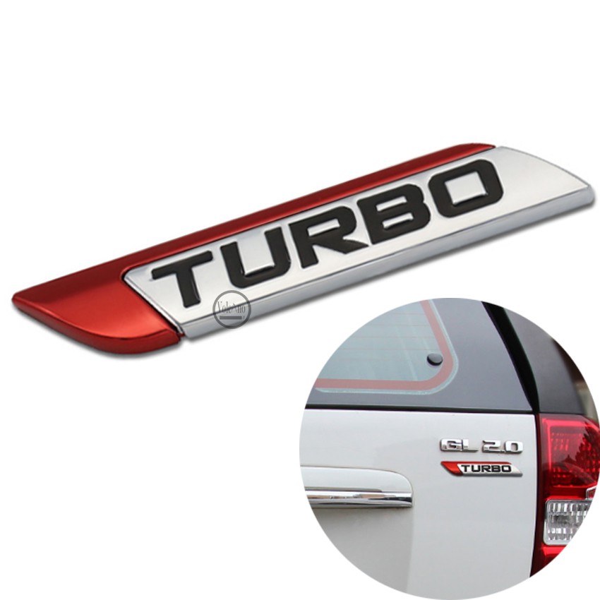 Tem Chữ Nổi TURBO Trang Trí Ô Tô