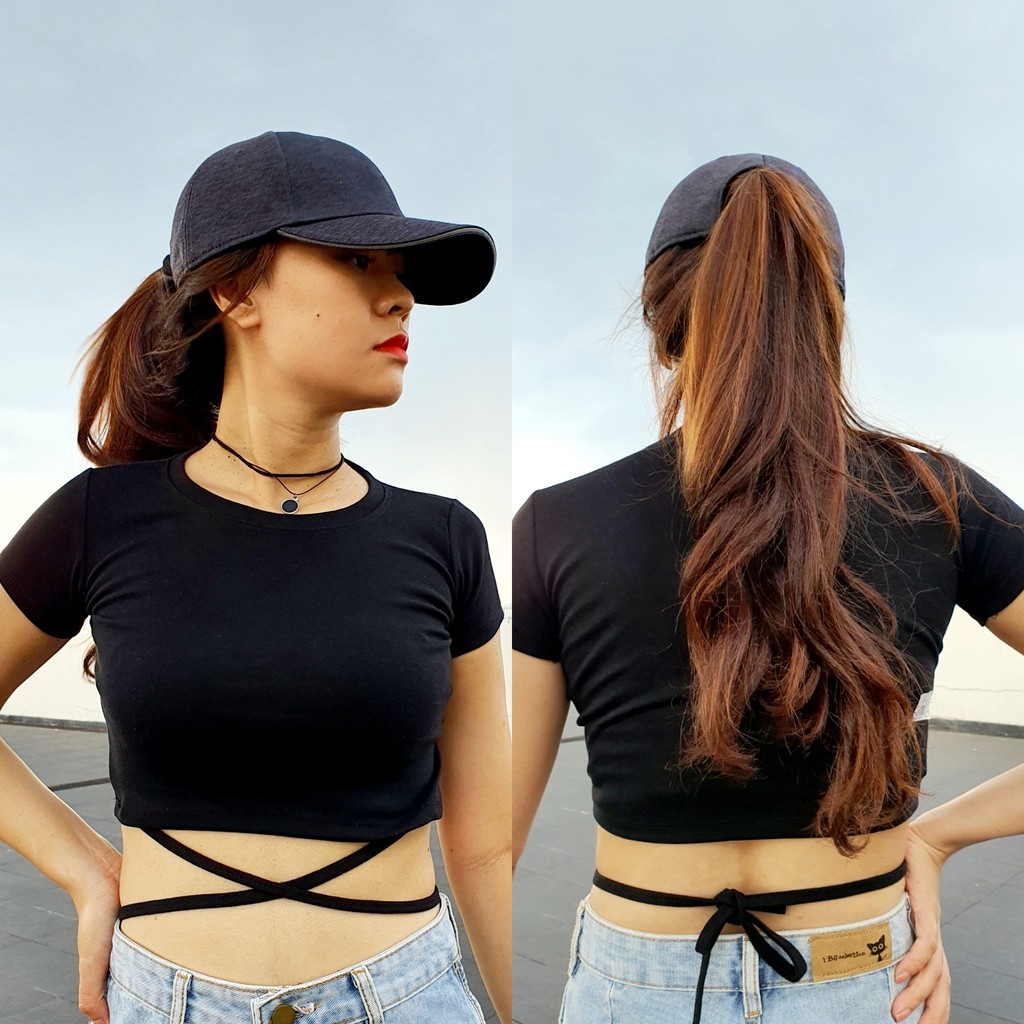 [Ảnh Thật] Áo Croptop Cột Rút Dây Eo Tay Ngắn Dài Thun Ôm Body Sexy Trơn Trắng / Đen / Nude ACR005