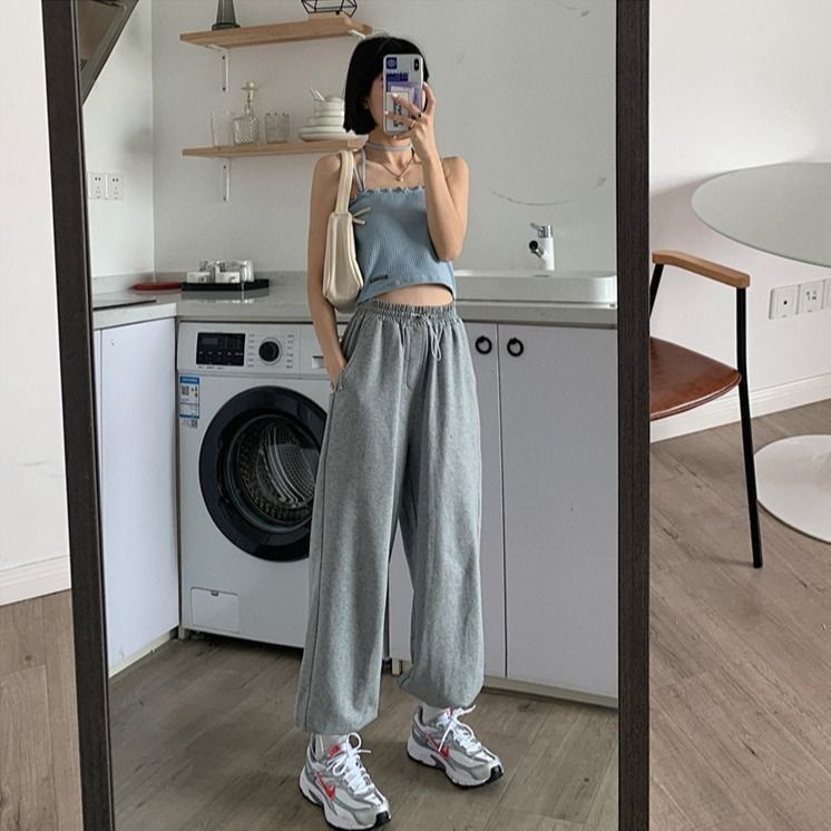 Quần legging lưng cao thiết kế dáng rộng thoải mái hợp thời trang